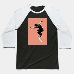 Skateboarder Kickflip Baseball T-Shirt